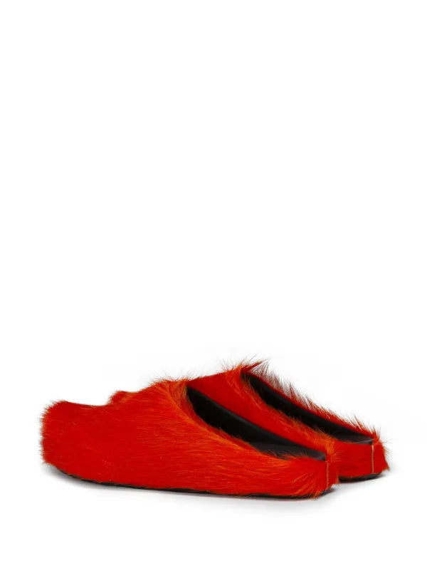 Marni Fussbet Sabot calf-hair slippers