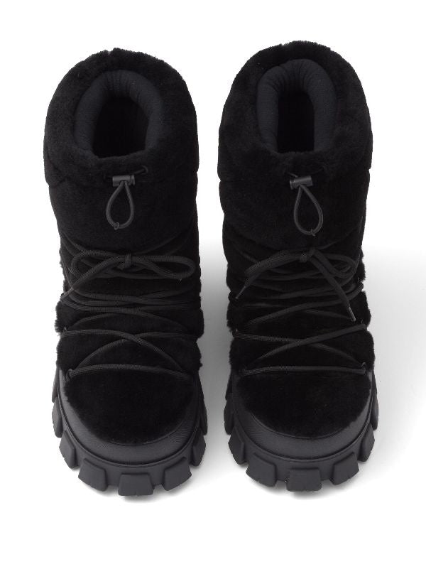 Prada shearling après ski boots