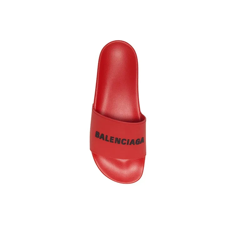 Balenciaga logo-embossed pool slides