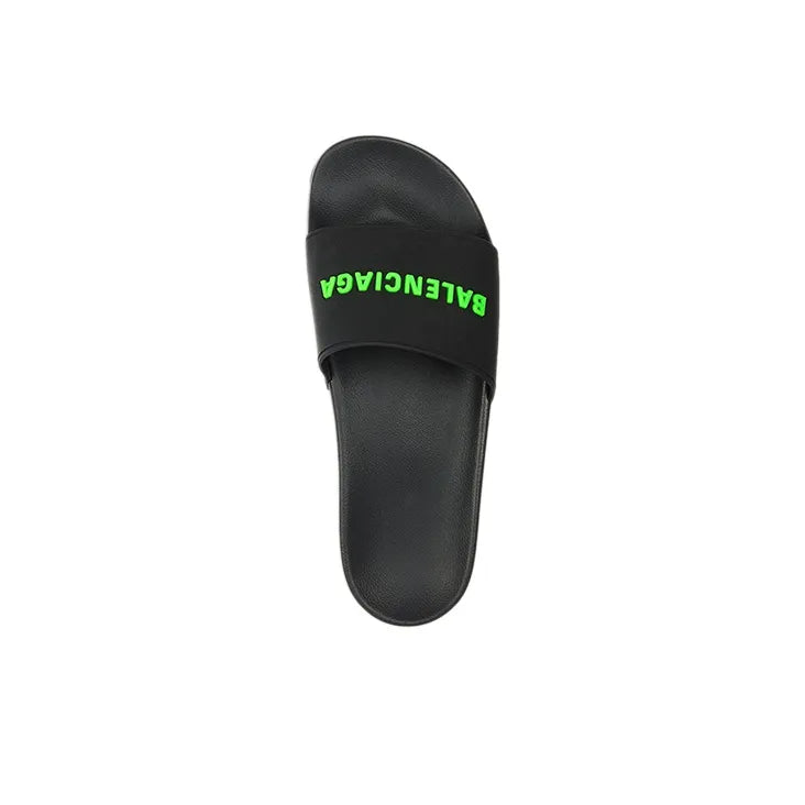 Balenciaga logo-embossed pool slides