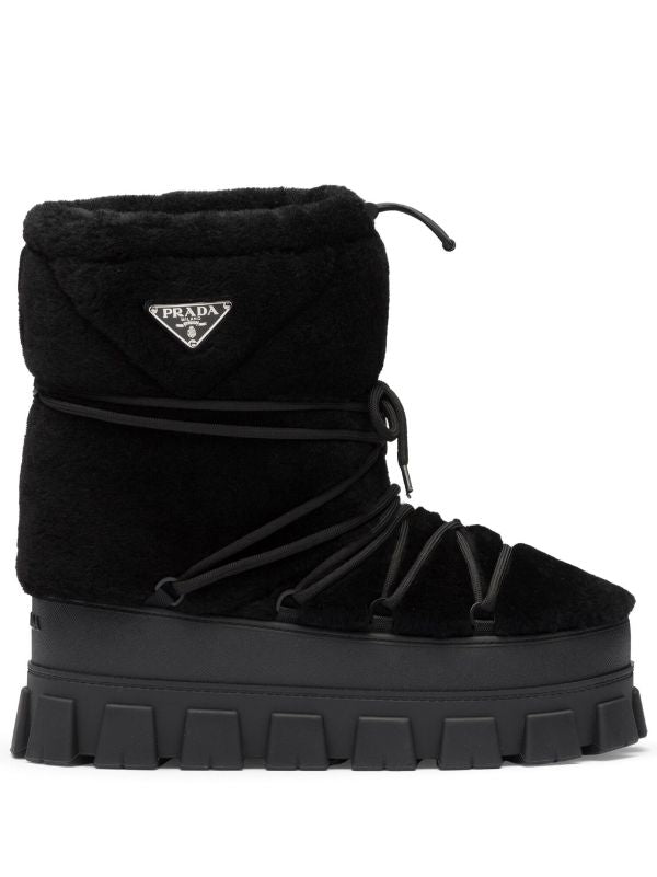 Prada shearling après ski boots