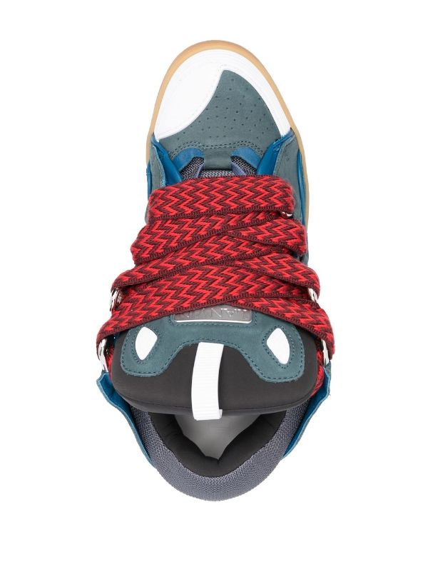 Lanvin Curb suede trim sneakers