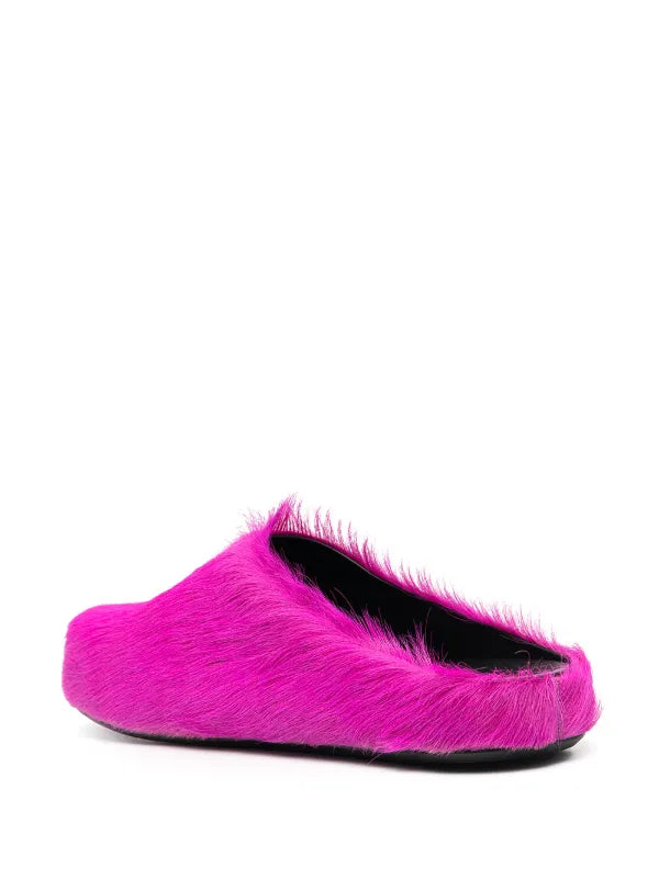 Marni Fussbet Sabot calf-hair slippers