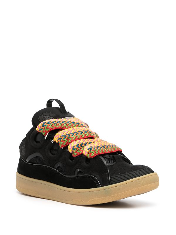 Lanvin Curb suede trim sneakers