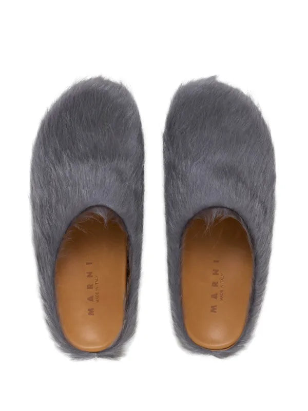 Marni Fussbet Sabot calf-hair slippers