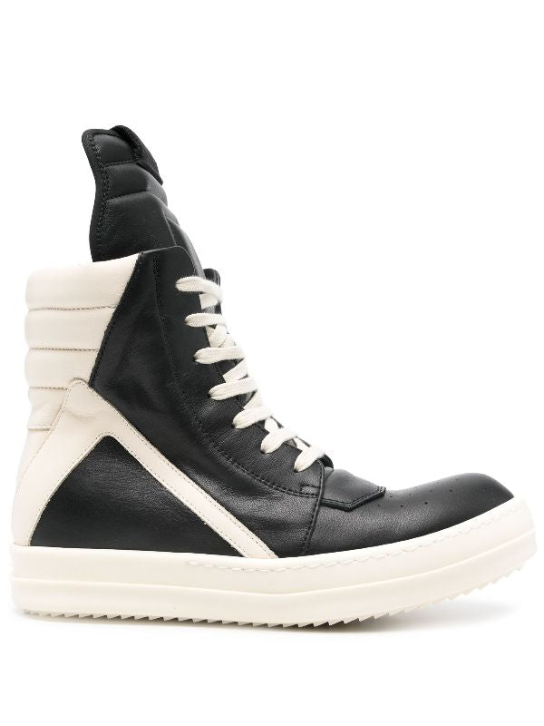 Rick Owen Geobasket high-top leather sneakers