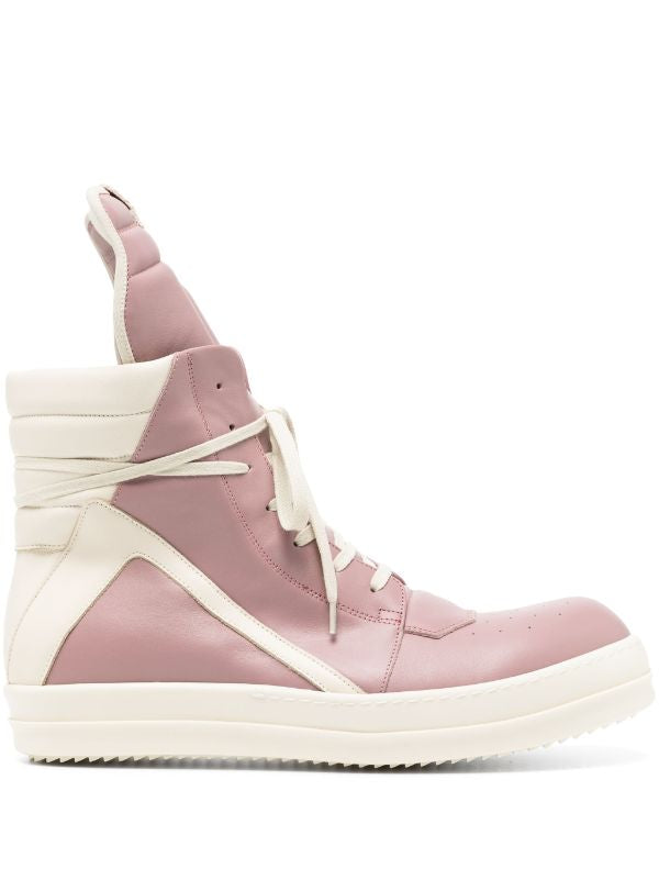 Rick Owen Geobasket high-top leather sneakers
