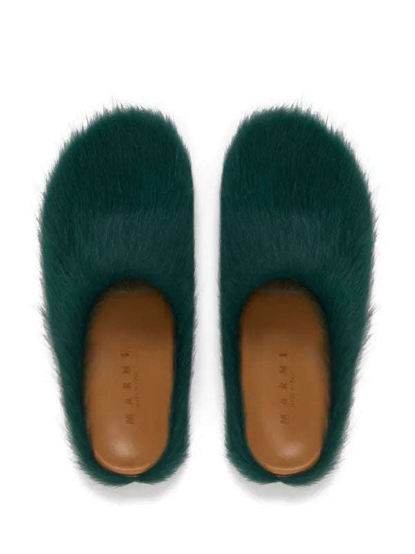 Marni Fussbet Sabot calf-hair slippers