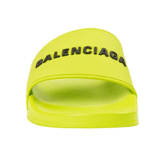 Balenciaga logo-embossed pool slides