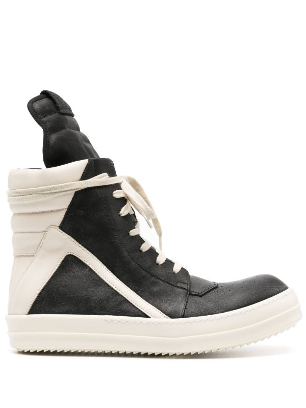 Rick Owen Geobasket high-top leather sneakers