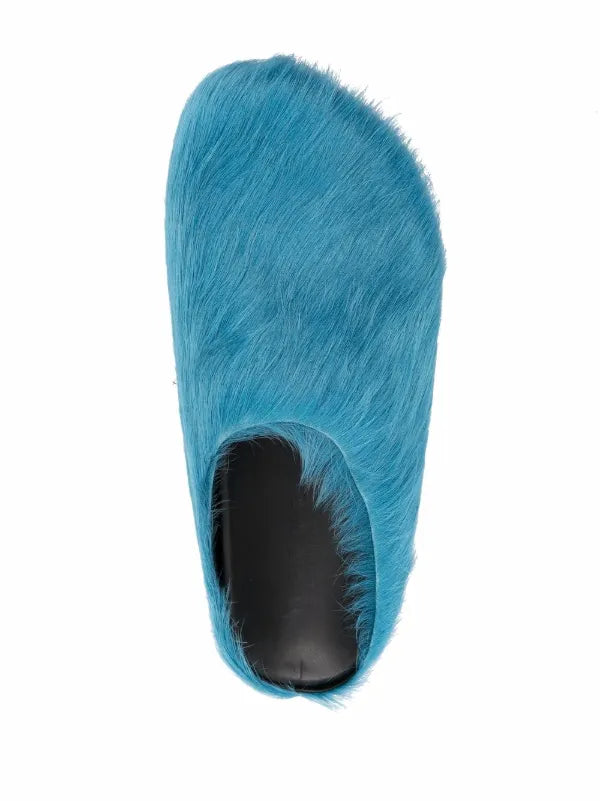 Marni Fussbet Sabot calf-hair slippers