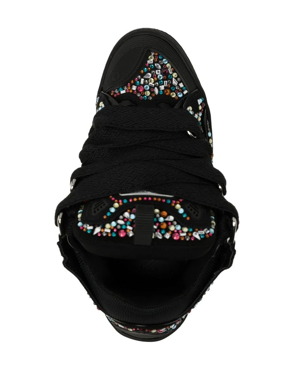 Lanvin Curb suede trim sneakers (rhinestone)