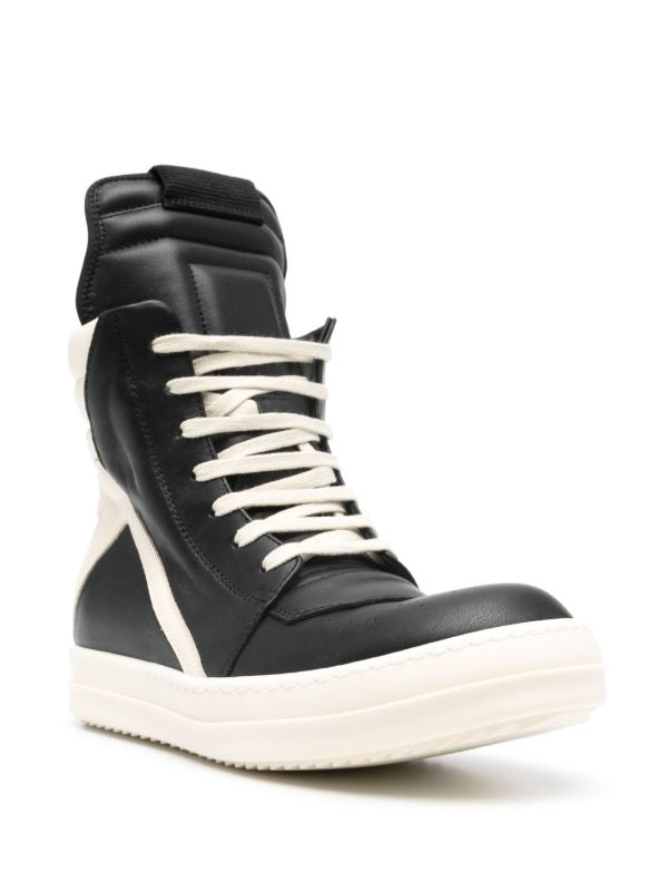 Rick Owen Geobasket high-top leather sneakers