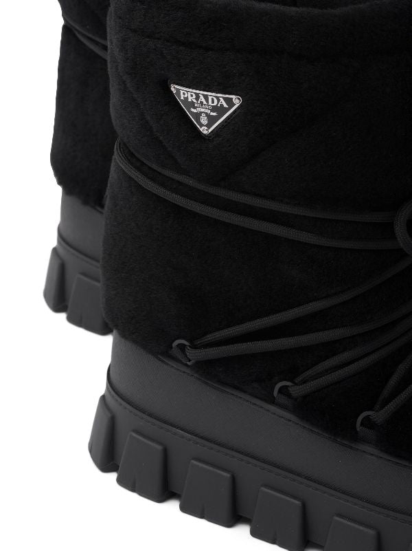 Prada shearling après ski boots