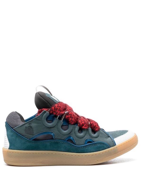 Lanvin Curb suede trim sneakers
