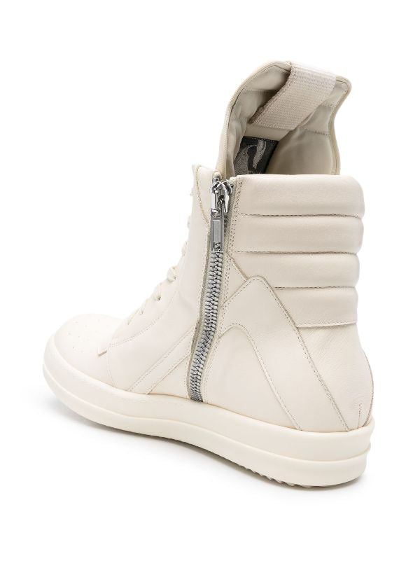 Rick Owen Geobasket high-top leather sneakers