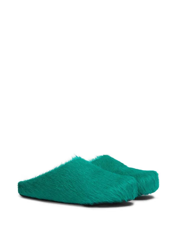 Marni Fussbet Sabot calf-hair slippers