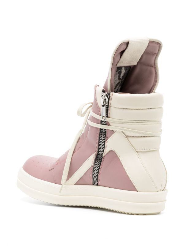 Rick Owen Geobasket high-top leather sneakers