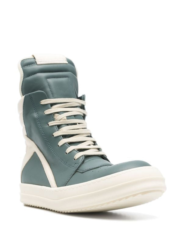 Rick Owen Geobasket high-top leather sneakers