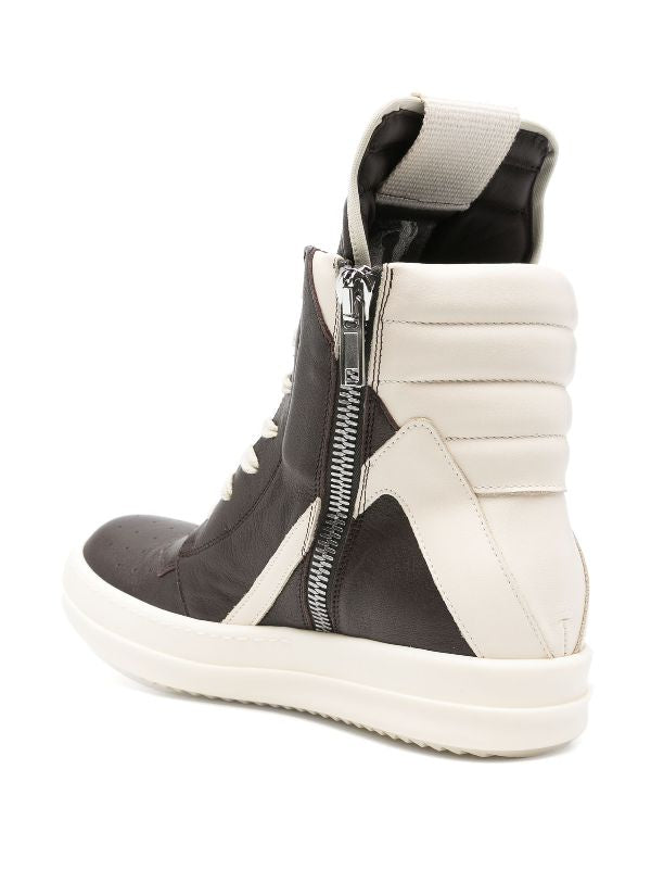 Rick Owen Geobasket high-top leather sneakers