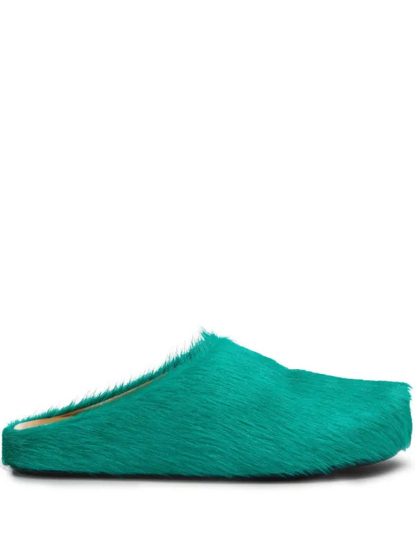 Marni Fussbet Sabot calf-hair slippers