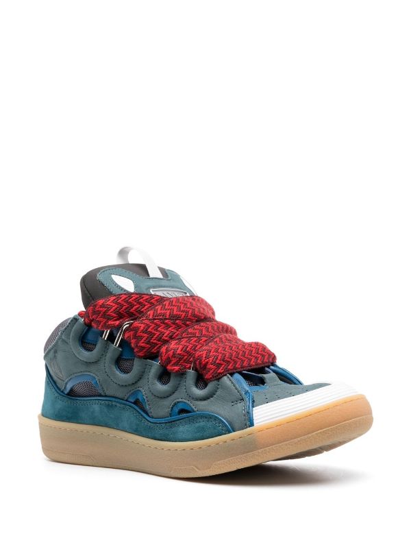 Lanvin Curb suede trim sneakers