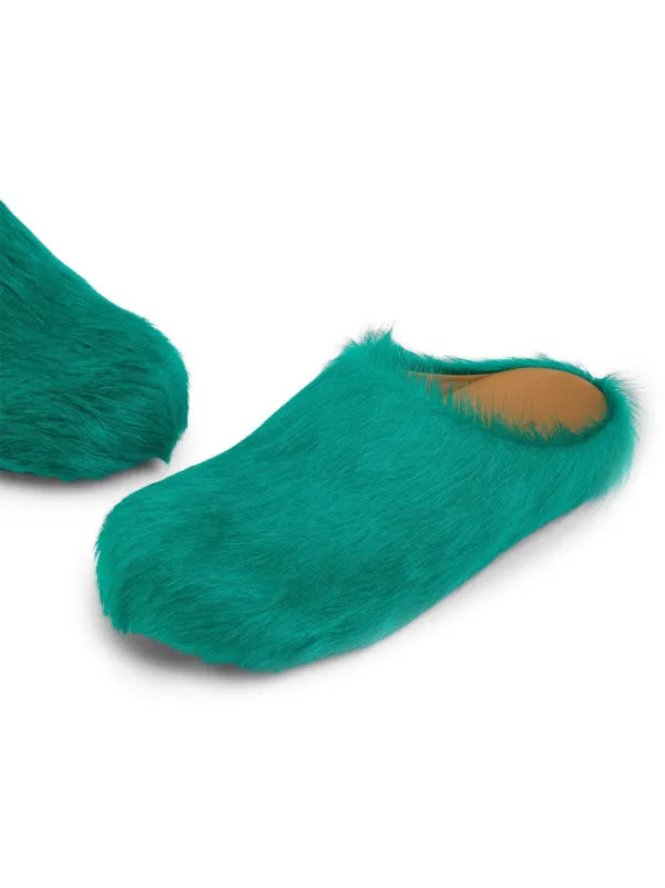 Marni Fussbet Sabot calf-hair slippers