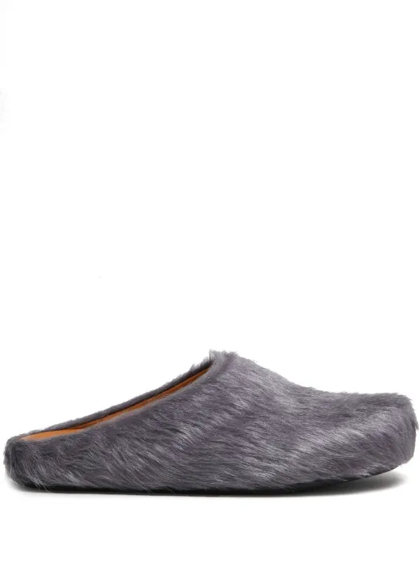 Marni Fussbet Sabot calf-hair slippers