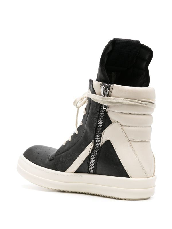 Rick Owen Geobasket high-top leather sneakers