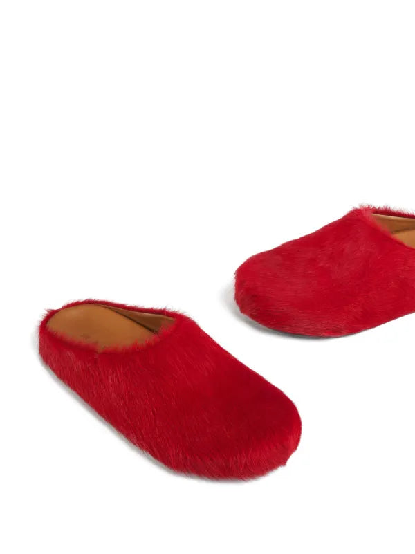 Marni Fussbet Sabot calf-hair slippers