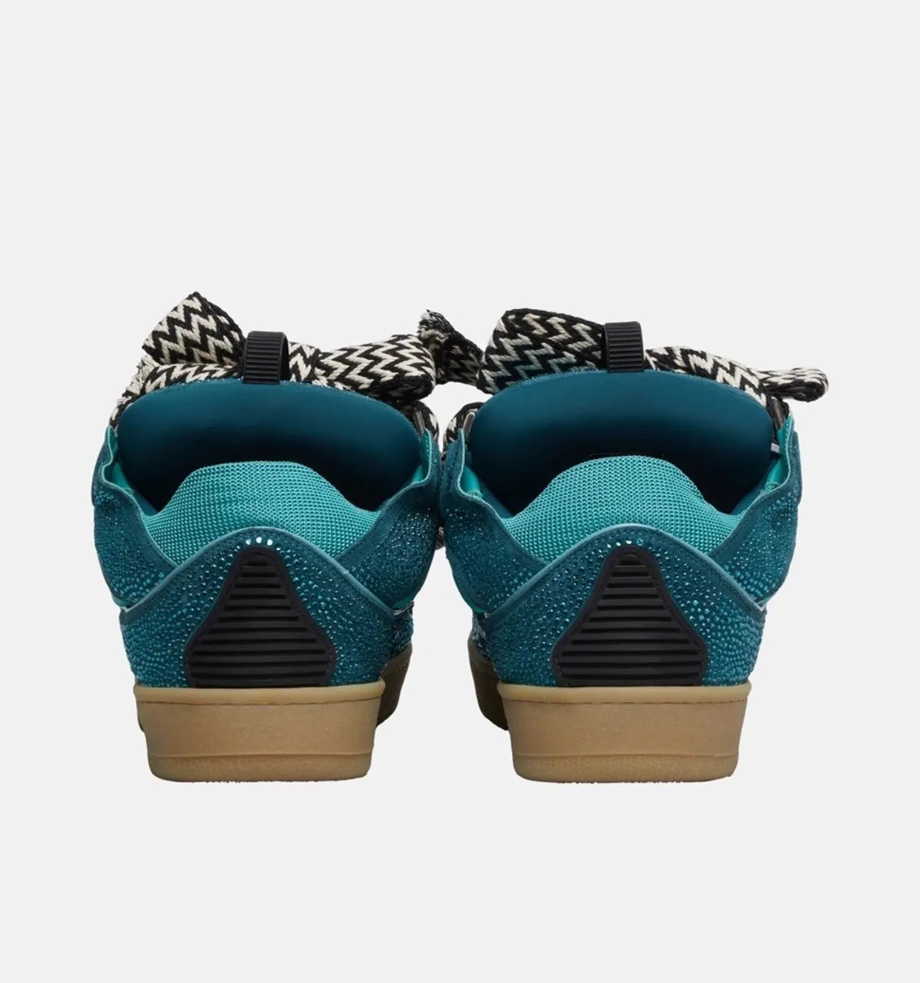 Lanvin Curb suede trim sneakers (rhinestone)