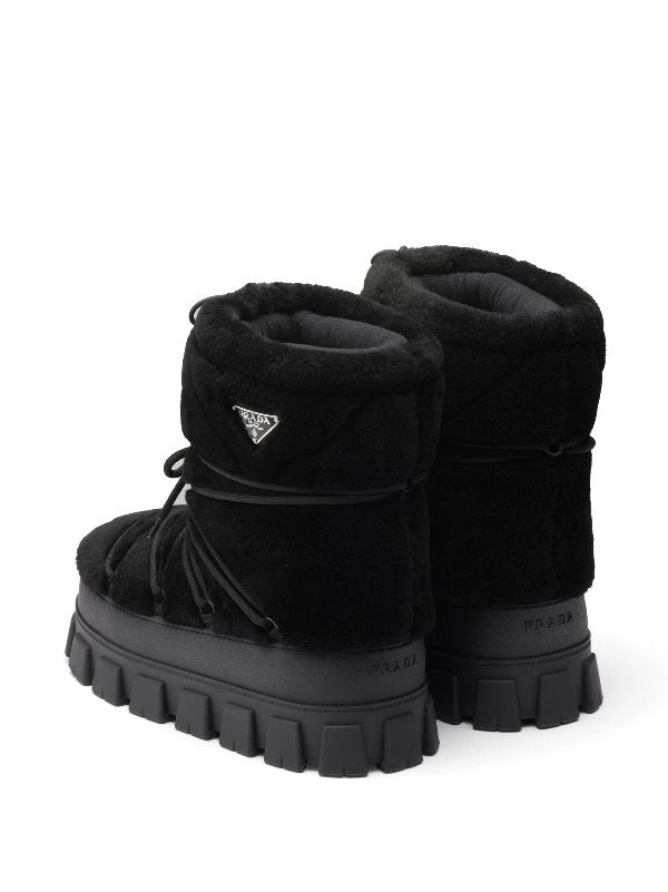 Prada shearling après ski boots