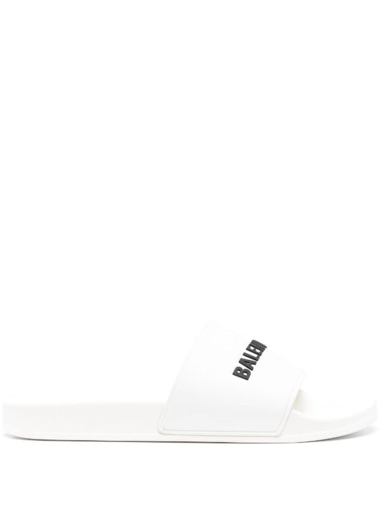 Balenciaga logo-embossed pool slides