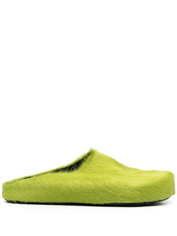 Marni Fussbet Sabot calf-hair slippers