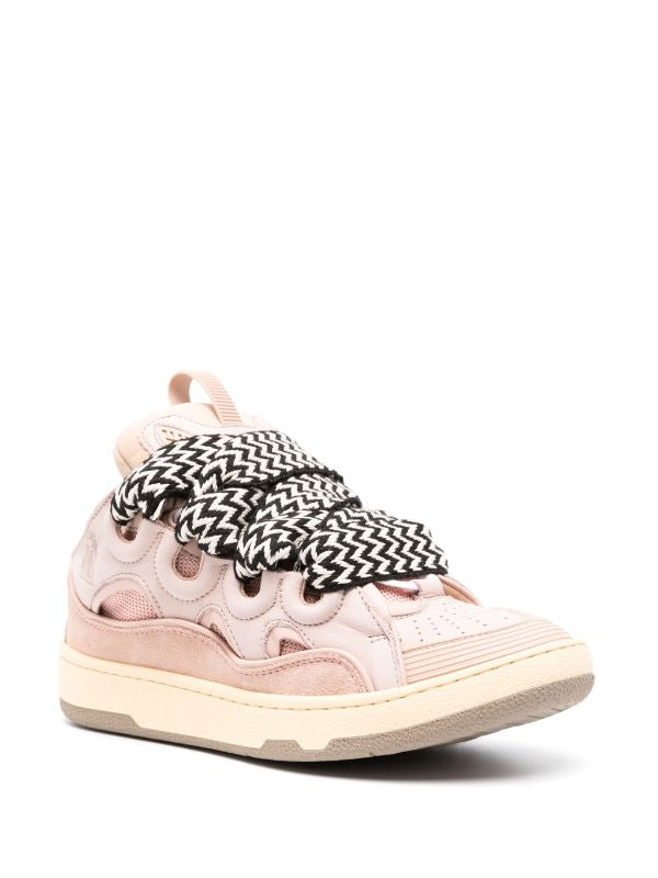 Lanvin Curb suede trim sneakers