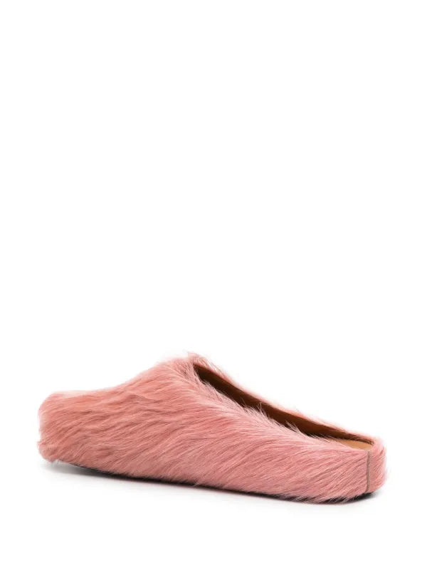 Marni Fussbet Sabot calf-hair slippers
