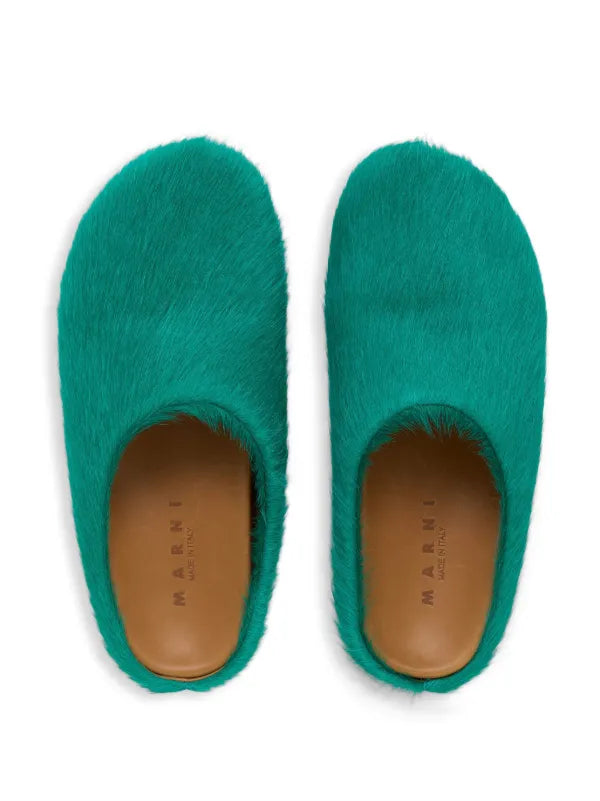 Marni Fussbet Sabot calf-hair slippers