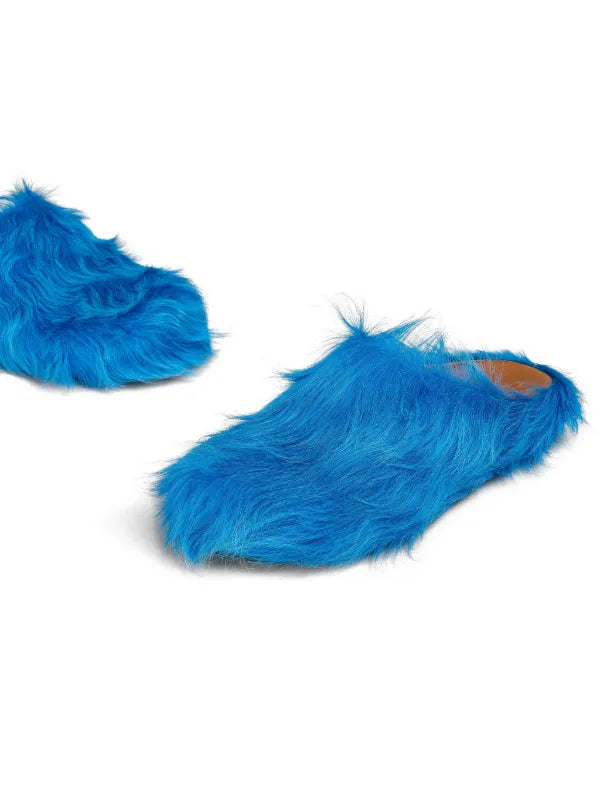 Marni Fussbet Sabot calf-hair slippers