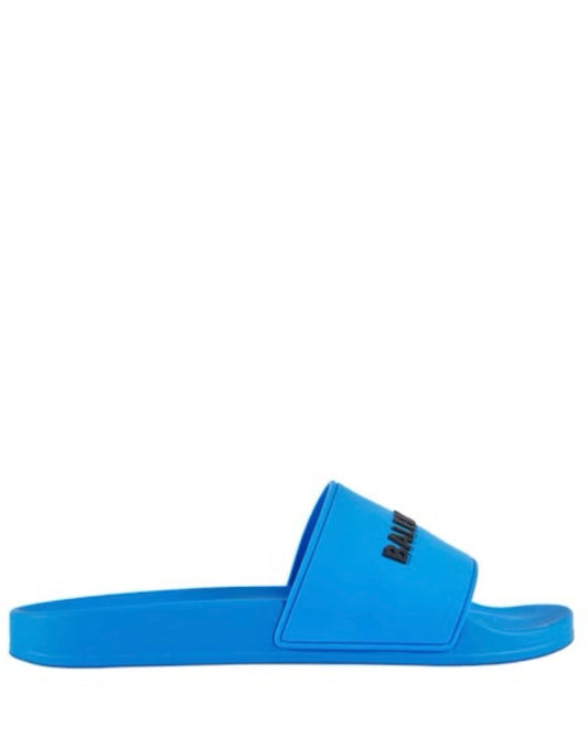 Balenciaga logo-embossed pool slides