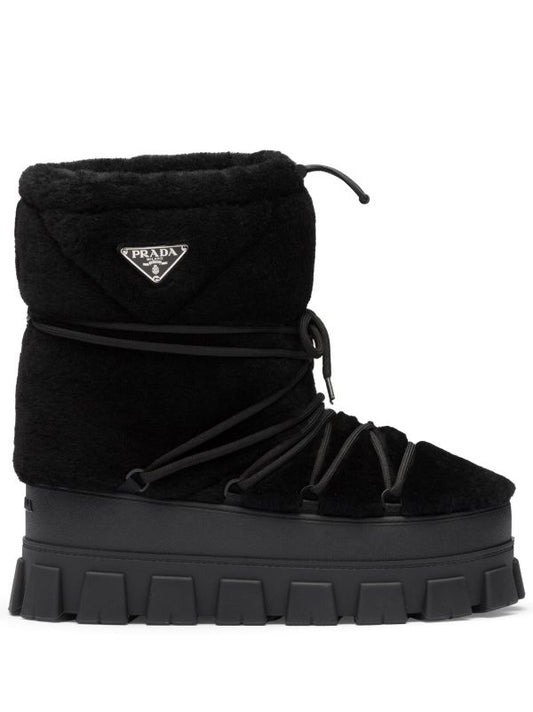 Prada shearling après ski boots