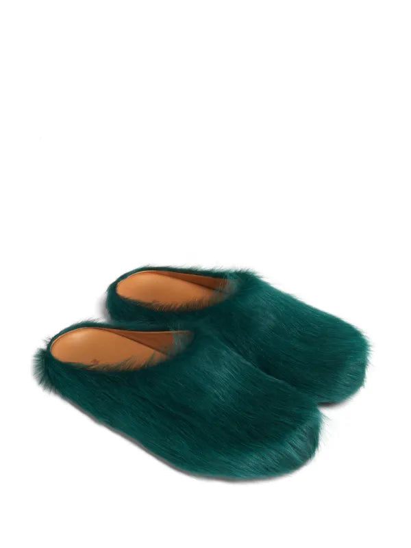 Marni Fussbet Sabot calf-hair slippers