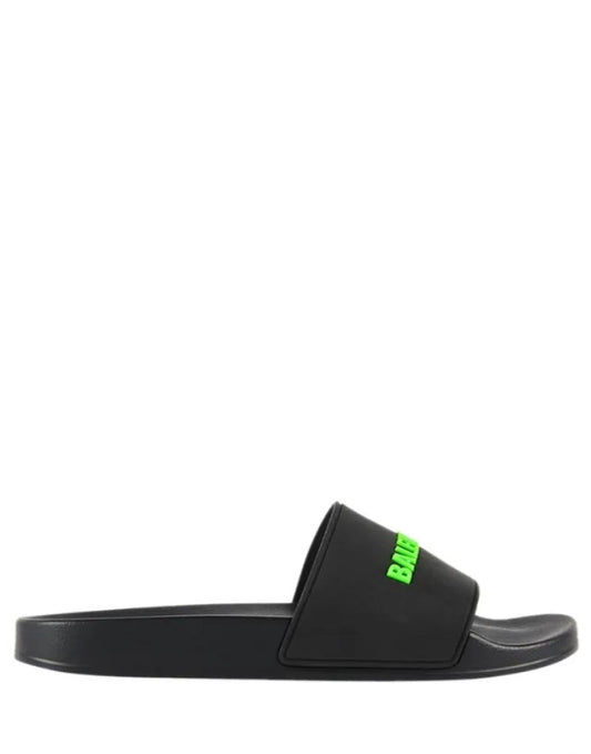Balenciaga logo-embossed pool slides