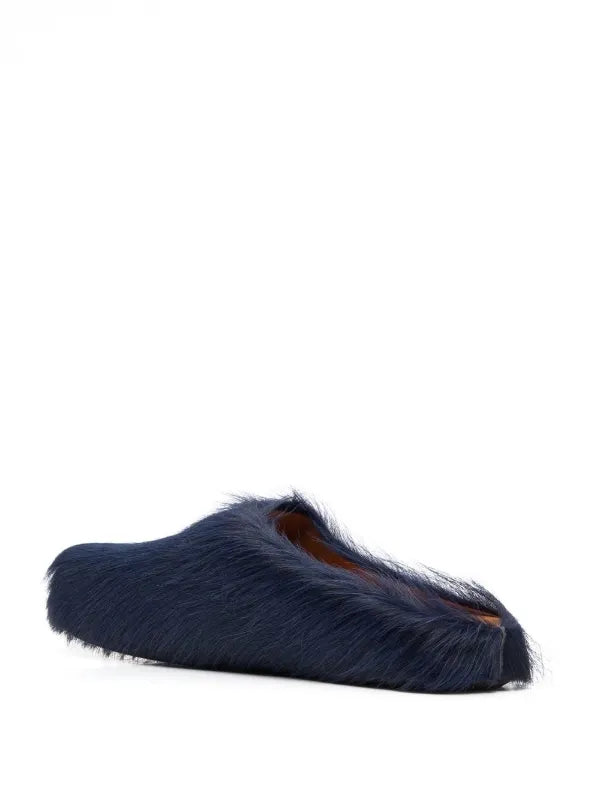 Marni Fussbet Sabot calf-hair slippers