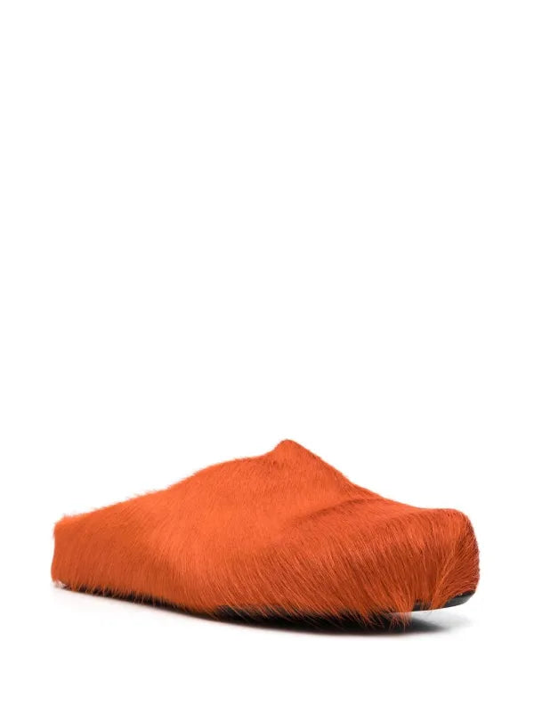 Marni Fussbet Sabot calf-hair slippers