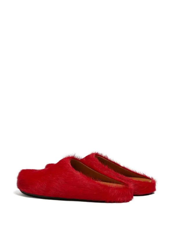 Marni Fussbet Sabot calf-hair slippers