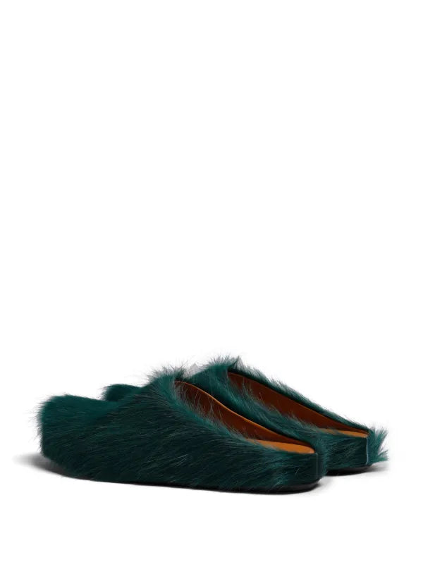 Marni Fussbet Sabot calf-hair slippers