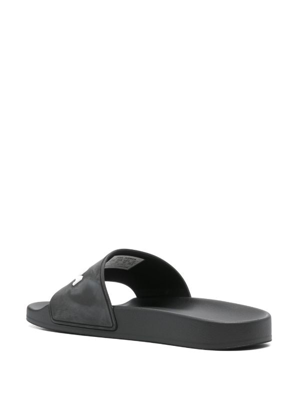 Balenciaga logo-embossed pool slides