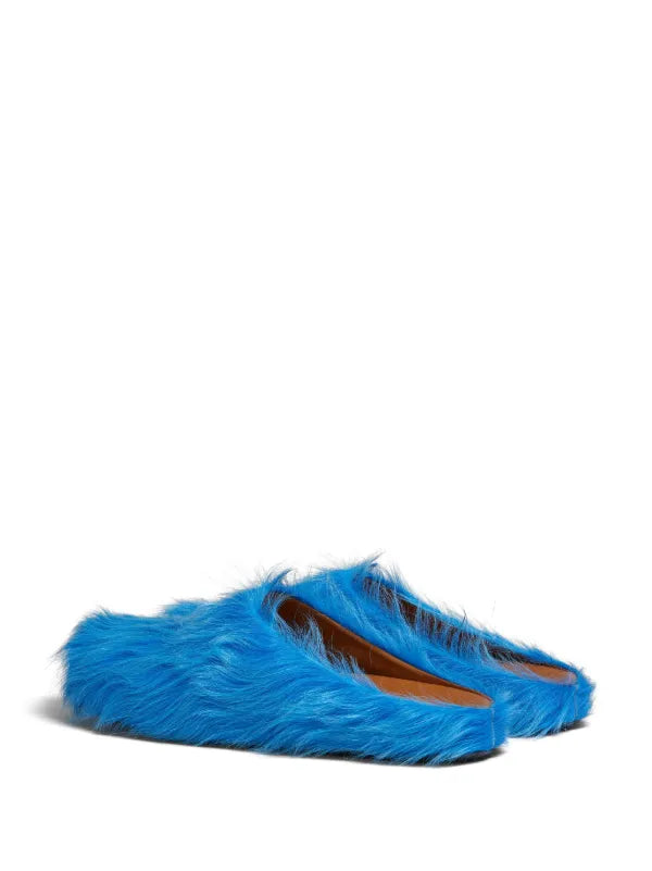 Marni Fussbet Sabot calf-hair slippers