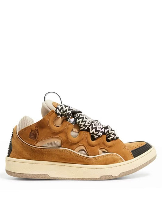 Lanvin Curb suede trim sneakers