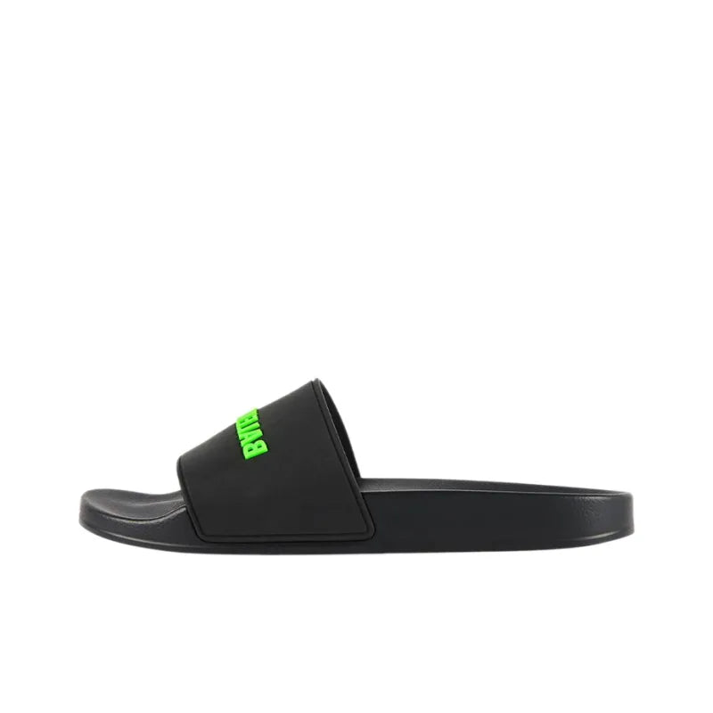 Balenciaga logo-embossed pool slides